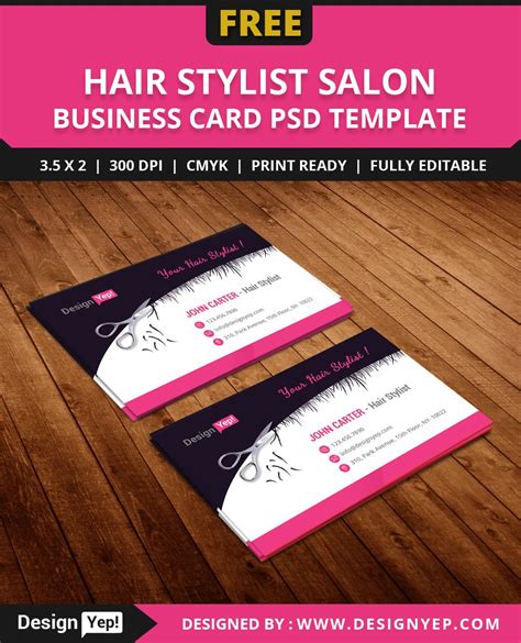 free printable stylist business cards.